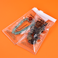 Sac en plastique transparent PVC personnalisé de petite taille avec fermeture éclair pour bijoux, boucles d'oreilles, collier, emballage, pochette zippée
