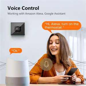 مقبض تسخين منزلي ذكي 5+1+1 منظم حرارة قابل للبرمجة مع تطبيق للهاتف الخلوي والتحكم عن بعد - Product Image 4