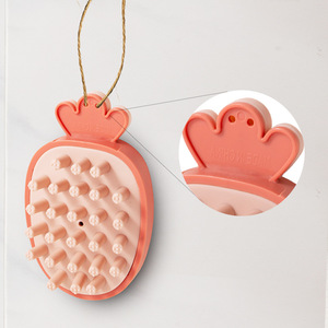 Silicone <b>Bath</b> <b>Brush</b> Oval Shape With Soft Bristles For Baby And Adult Massage Use - Product Image 1