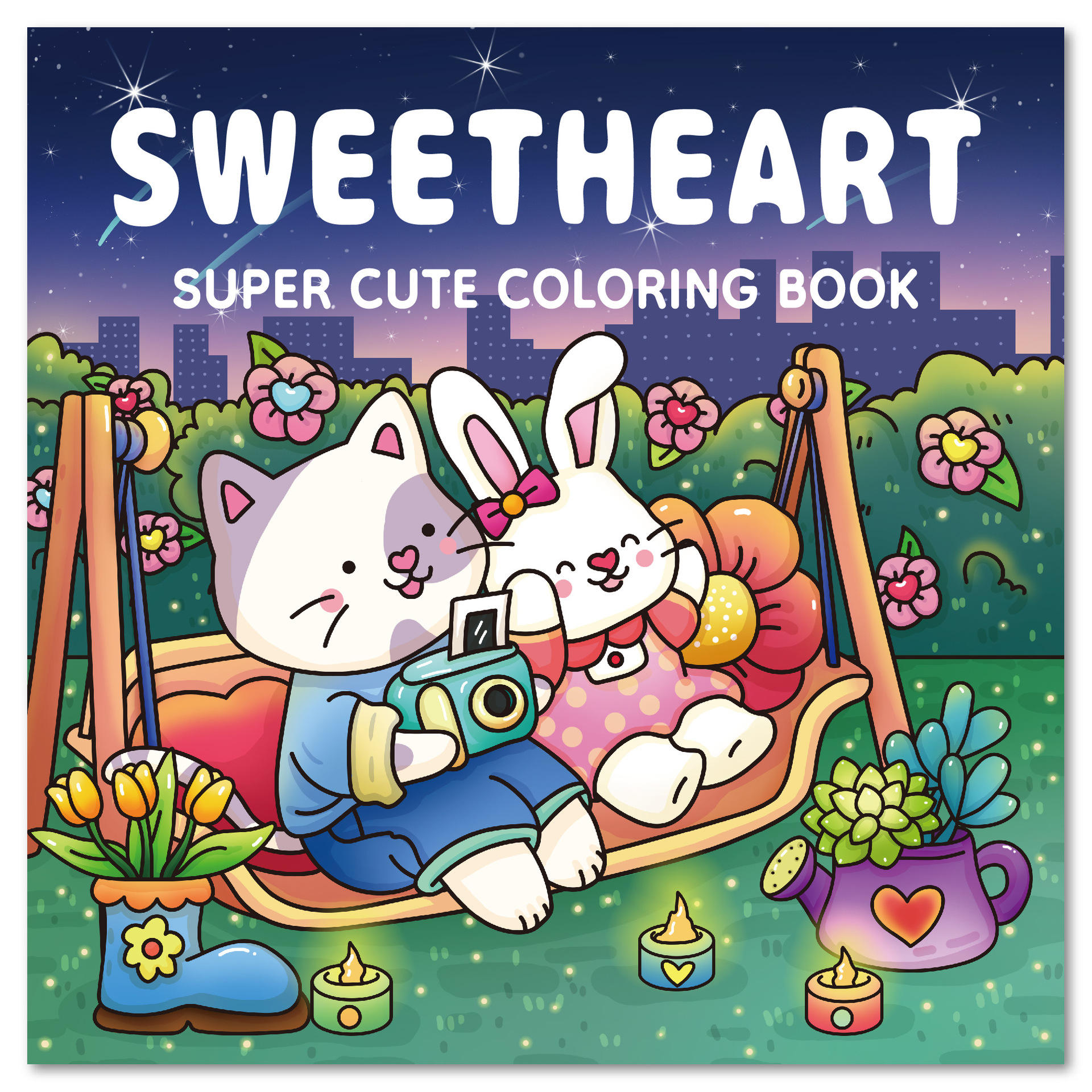 Libro para colorear Ts15 - Amigos Dulces Corazones