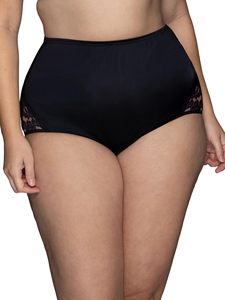 Women High Waist Brief Panties Lace Side Mesh Breathable Underwear Sexy Lingerie RTS product - Product Image 1