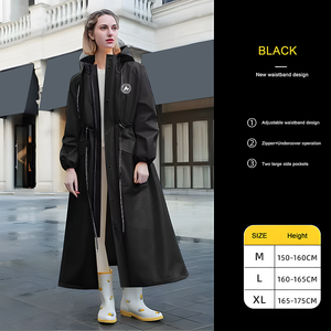 جودة عالية إيفا مقاومة للماء طويلة رداء المطر الكبار أنشطة المشي لمسافات طويلة التخييم - Product Image 3