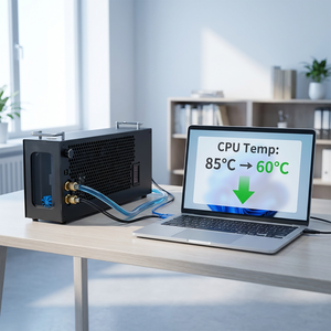 Système de <span class=keywords><strong>refroidissement</strong></span> par eau externe OCOCOO, combo radiateur-pompe intégré avec affichage de la température pour <span class=keywords><strong>PC</strong></span> de jeu overclocké - Product Image 1
