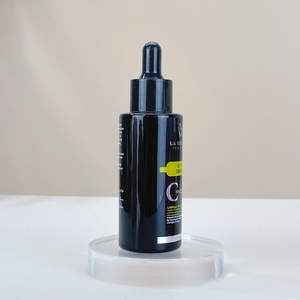 30ml Matte Black Glass Dropper <b>Bottle</b> Beard Oil <b>Bottles</b> 50ml Frost Black Essential Oil <b>Bottle</b> 1oz for Men's Skincare - Product Image 2