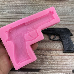 Trending GunToy forma <span class=keywords><strong>de</strong></span> <span class=keywords><strong>pistola</strong></span> Fondant CakeSilicone molde 3D en relieve Chocolate molde pastelería galletas moldes DIY cocina herramienta para hornear - Product Image 4