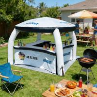 Bar de plage gonflable en PVC de qualité commerciale DST avec une capacité de 100 à 500 kg, logo personnalisé et garantie de 3 ans pour les événements