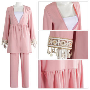 Conjunto <span class=keywords><strong>de</strong></span> Pantalones <span class=keywords><strong>de</strong></span> Dos Piezas con Flecos Casuales Musulmanes, Ropa Musulmana Retro Medieval para Mujer, Traje <span class=keywords><strong>de</strong></span> Pantalón <span class=keywords><strong>de</strong></span> Dos Piezas, Atuendos Cómodos <span class=keywords><strong>de</strong></span> Otoño - Product Image 5