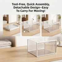 Boîte de rangement pour chaussures avec logo client, présentoir à chaussures, boîte de rangement pour baskets, boîte de rangement transparente en acrylique avec ouverture frontale, organisateur de chaussures en plastique