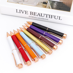 Penna a sfera a punta sottile in metallo di lusso con penna <span class=keywords><strong>Vintage</strong></span> colorata miglior Set regalo per uomo e donna - Product Image 5