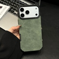 Nouvelle conception adaptée aux coques de téléphone iPhone 18 17 16 15 14 13 Pro Max, avec une texture en cuir haut de gamme automne/hiver