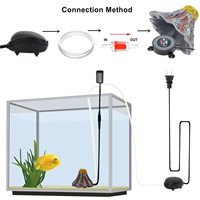 Kit d'ornement volcanique pour aquarium, décoration volcanique réaliste en résine avec pierre à air, diffuseur de bulles, lumière LED colorée, décoration pour aquarium