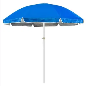 Sombrillas de playa con revestimiento de plata de 2,2 M, sombrilla de playa al aire libre con publicidad promocional impresa personalizada - Product Image 1