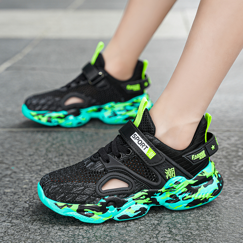 New Design Spring Autumn And Winter Breathable Student Lace-up Sneakers Children Casual Thick-soled Increased Sneakers For Boys