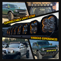 Feux de brouillard LED tout-terrain Zhenxin 4x4 UTV à montage sur toit, kit modulaire connectable 560W 8000 Lumens 12-24V Garantie 2 ans