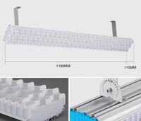 Éclairage LED linéaire pour sports en salle 84W 3320lm 6000K CRI80, double couche anti-éblouissement, sans scintillement, luminaire pour terrain de badminton