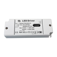 Fuente de Alimentación LED de Voltaje Constante de 60W con Certificación CE, Voltaje de Salida Conmutable 12/24Vac, Transformador LED 12V 24V