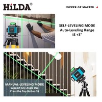 Projecteur de niveau laser vert 16 lignes avec lumière infrarouge puissante et nivellement automatique