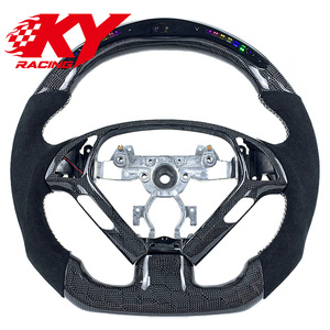 Volante Deportivo Personalizado para Infiniti G37 G20 G25 G30 G3, Estilo Panal de Abeja, Fibra de Carbono, LED, RPM - Product Image 1
