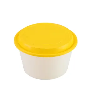 Round Stackable BPA Free Take Away Lunch Containers, Disposable Plastic Microwavable Food Container with lid