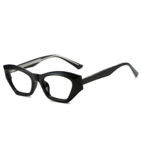 Lunettes noires en acétate pour femmes 2026, montures œil-de-chat transparentes, lunettes de vue tendance de haute qualité, lunettes optiques pour ordinateur