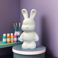 Figurines d'art en résine peintes à la main en forme d'animaux, Ours blanc, 18cm/23cm/33cm/53cm, Peinture fluide DIY Ours fluide