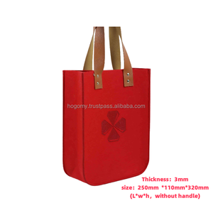 Hot Sale Custom Logo Woven Foldable Recycled Durable <b>PET</b> Felt Shopping <b>Bag</b> Storage Basket with Handles Unisex <b>Travel</b> - Product Image 4