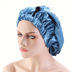 Bonnets en satin de polyester extra ajustables pour femmes aux cheveux longs bouclés, doux, pour usage quotidien, quatre saisons, promotion, cadeau - Product Image 3