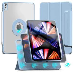 Funda Magnética Desmontable Trifold Giratoria Premium con PU TPU para <span class=keywords><strong>iPad</strong></span> Air 13 y <span class=keywords><strong>iPad</strong></span> <span class=keywords><strong>Pro</strong></span> <span class=keywords><strong>12.9</strong></span> Pulgadas - Product Image 1