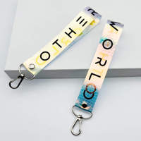 Sangle de porte-clés réfléchissante personnalisée avec impression, sangle holographique colorée, porte-clés réfléchissant, bande de porte-clés