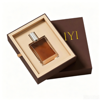 Flacon de parfum en verre de luxe 100 ml vide, rectangulaire, avec vaporisateur fin, emballage rigide, couvercle en alliage de zinc
