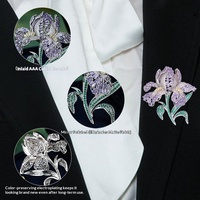 Bros Bunga Lily Tembaga Baru dengan Zirkon Mikro Inlaid, Bros Lily Mewah Berwarna-warni yang Elegan untuk Wanita.