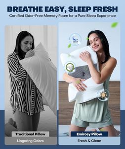 Oreiller cervical approuvé par un médecin, oreillers de sommeil latéraux à contour ergonomique, oreiller orthopédique de refroidissement pour le soutien du soulagement de la douleur, - Product Image 6