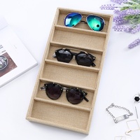 Présentoir et plateau pour 10 paires de lunettes et de lunettes de soleil en aluminium et plastique, avec 6 et 12 compartiments