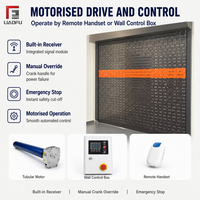 Porte de garage électrique enroulable en aluminium, double mode, avec boîtier de commande à distance pour usage résidentiel