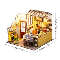 Casa de Muñecas en Miniatura Hongda 2025, Diseño Personalizado M2423, Tema de Cocina, Estilo Europeo Moderno, Kit de Casa de Muñecas de Madera para Armar