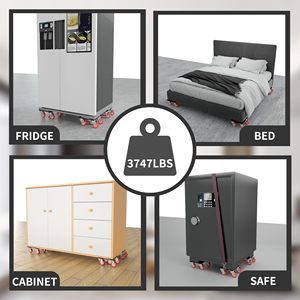 5-teiliges Set aus Möbelroller und Heber mit Spezialrädern und quadratischer Verstärkung zum Transport von Möbeln - Product Image 2