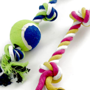 Jouet en corde de coton de 41 cm, couleurs mélangées, interactif et mobile, pour animaux de compagnie - Product Image 3