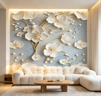 Panneau mural imprimé en 3D UV, plaque décorative en PVC marbré en relief, revêtement mural intérieur imperméable pour la décoration de la maison