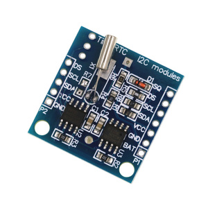 Modulo RTC I2C Compatto con Memoria 24C32 DS1307, Pin Header per Orologio, <span class=keywords><strong>Dimensioni</strong></span> 28x27x8mm - Product Image 1