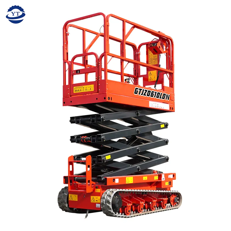 CE Certificated MOBILE Access equipment crawler man lift automatic hydraulic Scaffolding self propelled warehouse scissor lift