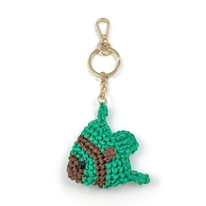 Hand Crocheted Raffia Fish Keychain Handmade Sea Fish Bag Charm Boho Backpack Purse Decor Accessory - Product Image 5