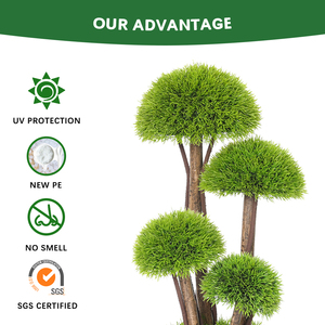 PZ-3-138/191 Ngoài Trời Trang Trí Thực Tế Nhựa Giả Topiary Cây Cây Thông Cỏ Cây Nhân Tạo Trong Chậu Cây - Product Image 4