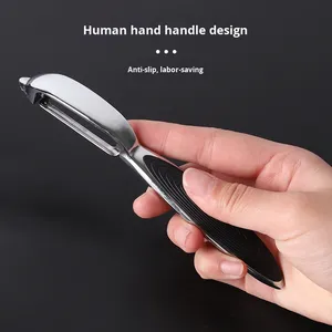 أدوات مطبخ مقشرة خضروات وفواكه بمقبض مريح غير قابل للانزلاق لتقشير البطاطس والتفاح - Product Image 2