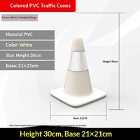 Conos de Tráfico Reflectantes de PVC Modelo A037 - Barreras de Seguridad para Advertencia de Tráfico y Bloqueo de Carreteras, Postes de Prohibición de Estacionamiento, Hechos en China Continental