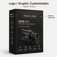Adaptateur d'accessoire de casque professionnel Uvq, résolution 800x600, 25 ips, grossissement 1x, portée 200m-300m, vision nocturne numérique