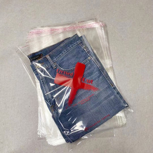 Wholesale Self Sealing Tape Plastic Bags Custom Brand Logo Garment Bag Jeans Packaging Clear OPP Bag for Small Business - Product Image 4