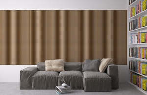 Panel acústico Akupanel de <span class=keywords><strong>roble</strong></span> <span class=keywords><strong>claro</strong></span> estándar europeo Hanghe con certificado EUDR, listón de <span class=keywords><strong>madera</strong></span> absorbente de sonido para diseño de interiores - Product Image 2