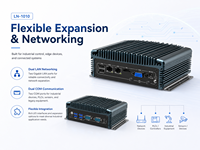 Computadora Integrada con Doble LAN, Amplio Rango de E/S, Windows y Linux, SSD para Kiosco y Gateway, Compatible con Windows y Linux, PC Industrial Integrado