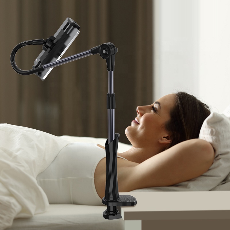 12.9 inch Adjustable Gooseneck Clip Lazy Tablet Holder Flexible Bed Phone Stand Clamp Mount Holder Tablets Smartphones Stand