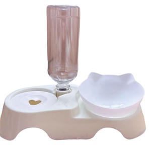 Ensemble de gamelles pour chat avec distributeur d'eau, station d'alimentation surélevée pour chats et petits animaux - Product Image 4